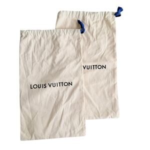 Louis Vuitton Dust Bag 2pc Set NEW Shoes Accessories New 15 x 9" Cotton